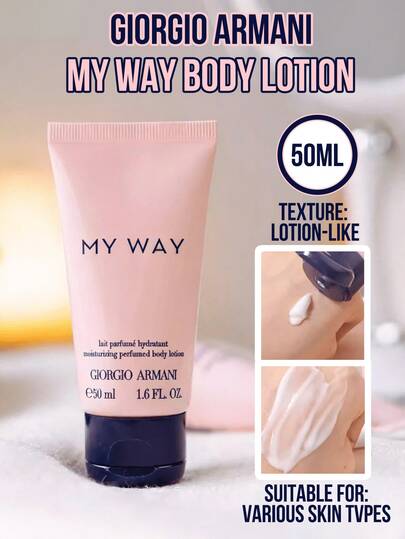  Giorgio Armani My Way Nemlendirici Parfümlü Vücut Losyonu (50 ml tam boy) Parfümlü Süt, Nemlendirici, Uzun Süre Kalıcı Koku, Losyon Gibi Doku, Tüm Cilt Tipleri İçin Uygun, Lüks Vücut Kremi, Yağsız, Besleyici ve Pürüzsüzleştirici, Çiçeksi Koku, Kadın Cilt Bakımı, Kişisel Bakım Rutini, Yumuşak ve İpeksi Cilt, Seyahat Dostu, Mini Boy, Kuru Ciltler İçin Vücut Losyonu, Nemlendirici Vücut Sütü, Zarif Koku, Premium Cilt Bakımı