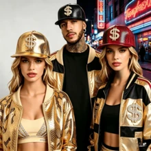 1 Mũ Hip Hop D EXCEED dành cho nam và nữ, mũ vành phẳng unisex, mũ rock, mũ lưỡi trai có thể điều chỉnh. - Nhiều màu - Xem 3