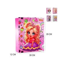 12pcs Pink Princess Gift Bags, Cute Cartoon Birthday Party Favor Bags, Durable Paper Girl Party Supplies Bags, Gift Wrapping Bags, Random Color Assortment - View 7