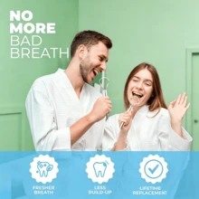 4/2 Pieces/Box Travel Portable Case Tongue Coating Scraper, Reusable,Designed Dental Care , Suitable For Adults | Healthy Oral Care, Easy To Use, Helps Freshen Breath, Odorless, Hygiene - White - View 5