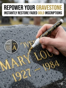 Professional Gravestone Marker Pen - Waterproof & Sun-Resistant Oil-Based Paint Pen For Granite, Marble & Stone. Permanent Weather-Resistant Ink For Cemetery Maintenance, Faded Inscription Restoration.Garden Stuff Pens My Orders Placed Recently - Multicolor - View 1