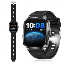 AQMWWG Men's Sports Smart Watch, Upgraded Version With Flashlight, Wireless Calling/Message Notification/Multiple Sports Modes, Camera/Music, Customizable Watch Face And More Functions, Compatible With Android And IOS System Phones. - View 9
