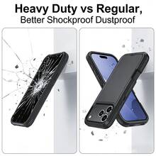 Military-Grade 3-In-1 Shockproof Phone Case, Heavy Duty Anti-Fall Anti-Slip Multi-Layer Protective Waterproof Scratch-Resistant Full-Body Protective Cover, Universal Phone Case, Practical Daily/Chinese New Year Gift - Black - View 3