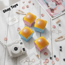 Soft & Slow Rising Sponge Cake Squeeze Toy, Stress Relief Model Gift, Available In Blue And Pink - Multicolor - View 2