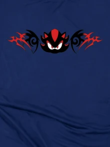 Men's Shadow The Hedgehog T-Shirt, Cotton, Animation, Video Game, Fantasy, Platform, Minimalist, Good For Gift, Women's, Unisex, Shipping Available In Various Colors, Navy Blue T-Shirt - 藏蓝色 - 查看 5