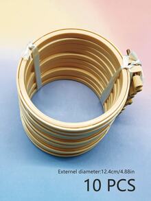 Bamboo-Style Double Layer Embroidery Hoop, 7/9/12cm Three Sizes Available, Lightweight Adjustable Fabric Tension, Mini Portable Embroidery Hoop, Suitable For Fine Small Embroidery, Holiday Hanging Decor, Personalized Handmade Gift Making - Imitation Bamboo Embroidery Hoop - View 11