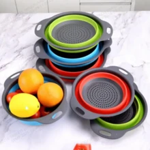 1pc Foldable Strainer Basket, Large/Small Size, Convenient For Home Kitchen And Dining Fruit & Vegetable Washing, Quick Draining - S - View 7