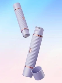 1 件装电动女用毛发修剪器，比基尼/私密部位剃毛器，双头剃毛器，多用途，防水刀片，Type-C 充电，紧凑设计，专为女性修剪阴毛、腋毛、腿毛和唇毛，2 合 1 女士电动脱毛套装 - 彩色 - 查看 11