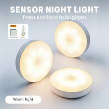 GAWFOLK 6pcs/3pcs/2pcs/1pc LED Wireless Motion Sensor Wall Light, Rechargeable Nightlight Auto On/Off, Suitable For Kitchen, Bedroom, Living Room, Corridor, Bathroom, Room Decoration - one-size - View 12