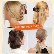 2个极简主义亚克力哑光发夹，加厚发爪，适合女性发型设计和日常使用 - A - 查看 4