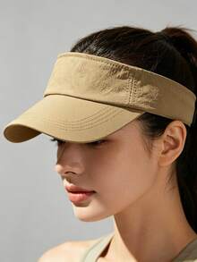 1 pieza Sombrero de sol ajustable con apertura superior, sombrero ligero de protección solar para mujer, estilo de verano - Estilo 1 - Ver 4