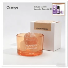 1 pieza Juego de difusor de aroma de jazmín sin llama, difusor de piedra de aceite esencial de lavanda/rosa, difusor de aceite esencial de jazmín, difusor de piedra de fragancia, juego de fragancias para el hogar, difusor para sala de estar/dormitorio/baño, purificador de aire, ayuda para dormir, base de vidrio, rosa/naranja/verde, incluye 1/6 de botella de aceite esencial de jazmín/lavanda/rosa - Jazmín - Ver 21