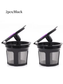 1个/4个装可重复使用2.0版不锈钢咖啡过滤器，可填充咖啡胶囊，网状单杯过滤器，兼容1.0或2.0咖啡机 - 彩色 - 查看 13