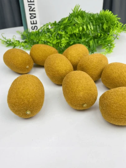 3 piezas de Kiwi artificial realista - Fruta falsa texturizada verde y marrón, adecuada para el hogar, la cocina, el gabinete, la fiesta, la boda y la fotografía, decoración de frutas.