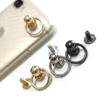 20/30/50Pairs Round Tip Rivets With Pull Ring, Phone Case Accessories Decorative Nails, Doll Hanging Rings, Leather Rivet Kit, DIY Accessories Screws And Rivets, Used For Leather Craft Wallets, Phone Cases, Handbags, Clothes, Etc. - Multicolor - View 4