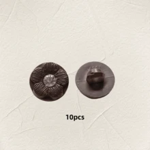 10/20 piezas Botones redondos retro versátiles con textura de flores de rhinestone para suéter, cárdigan, camisa decoración DIY - multicolor - Ver 10