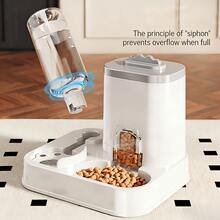 2-In-1 Pet Feeder & Water Dispenser, Large Capacity Food Water Bowl For Cats Dogs, Feeding Station For Indoor & Outdoor Use - 2.2L - View 3
