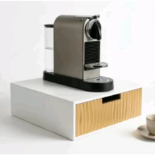 Coffee Capsule Storage Box - Brown Glass Slats - View 4