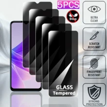 5 piezas de película protectora de privacidad compatible con OPPO, protege la privacidad, anti-aceite y anti-huellas, fácil instalación sin burbujas, se ajusta firmemente a los teléfonos - Negro - Ver 44