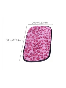 Leopard Velvet Armrest Pad, Anti-Slip Car Center Console Mat, Auto Decor Accessories - Leopard - View 11
