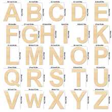 1个12英寸木质空心空白未上漆大号木质字母，适用于DIY工艺品、墙面装饰、绘画、婚礼、生日派对装饰、家居装饰 - I - 查看 2