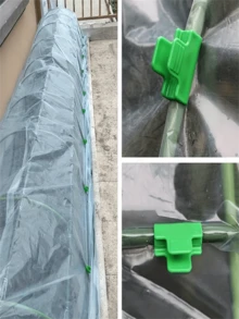 60 kẹp màng và lưới nhà kính - Chất liệu nhựa bền, phù hợp với đường kính vòng 11/16" - Dụng cụ làm vườn thiết yếu - 60 cái - Xem 4