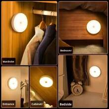 GAWFOLK 6pcs/3pcs/2pcs/1pc LED Wireless Motion Sensor Wall Light, Rechargeable Nightlight Auto On/Off, Suitable For Kitchen, Bedroom, Living Room, Corridor, Bathroom, Room Decoration - one-size - View 2