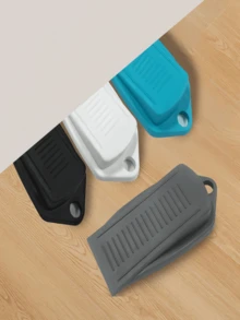 Butée de porte en silicone 1/3e génération, cale de porte, dispositif de protection de porte, cale de porte de , ventouse de porte anti-collision, type anti-collision, butée de porte créative coupe-vent, cale de porte de pour la maison, accessoires de maison, pièces de décoration intérieure, butée de porte, meubles, meubles de maison (couleur et style aléatoires) - Multicolore - Voir 3