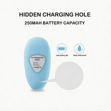 Portable Electric Silicone Facial Cleanser With Waterproof Vibration Massage Function, 5 Modes, Deep Skin Exfoliating Facial Brush. - 薄荷藍 - 查看 3