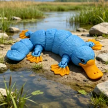Búp bê thú mỏ vịt in 3D có thể cử động, búp bê nhồi bông giảm căng thẳng sáng tạo, mô hình động vật sống động như thật, quà tặng sinh nhật. - thú mỏ vịt - Xem 1