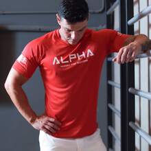ALFA REI Kit Of 3 Men's Dry Fit T-Shirts, Original, For Gym, Weight Training, Physical Activities, Reinforced Seams, Cool Mesh, Fitness - 黑色/紅色/灰色 - 查看 8