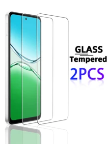 2片装钢化玻璃屏幕保护膜，兼容OPPO A5 A54 A78 A93 A95 A96 A58 A72 A73 A74 A78 A79 A15 A17 A18 A3 A38 A54 A15S A60 A3 Pro A5 Pro A5x Reno系列，防刮花，无气泡，9H硬度，防指纹膜 - 無色 - 查看 33