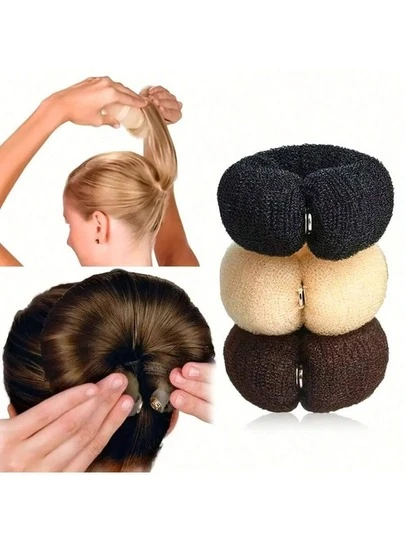 1 Dụng Cụ Tạo Búi Tóc Lưới Cổ Điển - Băng đô tóc bằng mút xốp có khóa cài, Dụng Cụ Tạo Búi Tóc Bằng Mút Xốp Tự Làm cho các kiểu búi tóc cổ điển, tóc đuôi ngựa sành điệu và phụ kiện búi tóc, Thích Hợp Cho Kiểu Tóc Mùa Đông, Kiểu Tóc Mùa Đông Thời Trang, Thích Hợp Cho Kiểu Tóc Búi, Dụng Cụ Tạo Kiểu Tóc | Phụ Kiện Phong Cách Cổ Điển | Chất Liệu Mút Xốp, Phụ Kiện Tóc, Dụng Cụ Tăng Độ Dày Cho Tóc