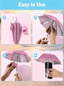 1/2pcs Creative Cute Fist / Pig Shaped Suction Cup Phone Holder, UV Protection Phone Umbrella - Universal Adjustable Cute Holder With Cute Suction Cup, Outdoor Anti-Glare Phone Sunshade, Outdoor Anti-Glare Holder Sunshade, Travel Essential Suitable For Car, Beach, Travel And More Scenarios, Practical Item For Travel Photography And Navigation. - A - View 5