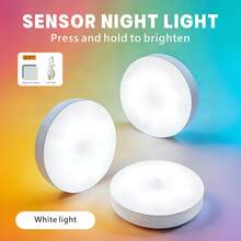 GAWFOLK 6pcs/3pcs/2pcs/1pc LED Wireless Motion Sensor Wall Light, Rechargeable Nightlight Auto On/Off, Suitable For Kitchen, Bedroom, Living Room, Corridor, Bathroom, Room Decoration - one-size - View 1