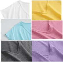 Vest Top Women MILANO ITALIA Style Graphic Print Tank Top 3-Pack Skin-Friendly Breathable V-Neck Crop Basic Top Summer Tops For Vacation - Tím + Đỏ hồng + Xám - Xem 7
