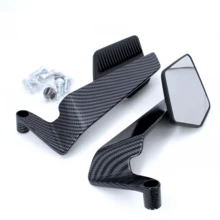 Espejo retrovisor de motocicleta, espejo retrovisor de motocicleta, espejo retrovisor de aluminio y plástico, espejo retrovisor de aleación de aluminio, espejo retrovisor de bicicleta eléctrica, espejo retrovisor con forma de alerón, ligero, accesorio universal para motocicleta y bicicleta eléctrica, espejo retrovisor plegable de alta definición, adecuado para modificación de motocicleta y bicicleta eléctrica - espejo retrovisor con ala - Ver 18