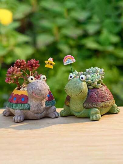 Molde de silicona con forma de tortuga para plantas suculentas, molde de maceta imitación animal, decoración de jardín con tortuga, molde de silicona para maceta de plantas suculentas para exteriores