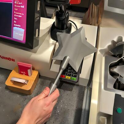 1pc New 3D Printed Magic Wand Contactless Payment, Portable Starry Magic Wand, Suitable For Various Card Payments, Perfect Gift For Holidays And Birthdays
