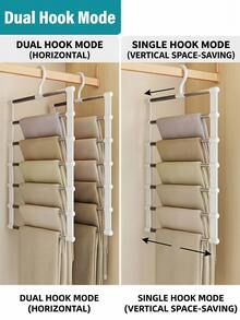 (2-7 Daysmust Arrive)2Pcs Magic Pant Rack - Foldable Jeans Hanger, Pants Hangers Space Saving Up To 80% Cloud Ladder Design, Closet Organization And Storage, Foldable Trousers Scarf Hangers Collapsible 7 Layer Jeans Hanger, Coat Rack, Clothes Organizer, Hangers For Clothes, Clothing Rack, Closet Storage, Clothes Hangers, Cloud Ladder Pants Hangers, Pants Hangers Non Slip, Multi-Layer Pants Hanger, Closet Storage Organizer, Clothes Storage, Closet Orginizer, Storage Cabinet, Closet Storage, Closet Orginizer, Storage Bins, Clothing Rack, Under Bed Storage, Multi-Function Storage Rack For Pants, Leggings, Scarves, Ties, Sheets, Storage Container, Wardrobe Organization Dorm Room Essentials Closet Organizers And Storage Hangers For Clothes, Home Essentials Christmas, Room Decor, College Essentials, House Essentials, Household Items - Nhiều màu - Xem 7