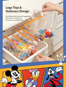 Disney Cartoon Zipper Storage Bags, Thickened Reusable Multi‑Purpose Organizer Pouches, Slide‑Lock Seal Bags For Toys, Building Blocks, Stationery, Underwear, Towels, Multi‑Sizes Available For Home Household Item Sorting - View 6