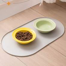 1个宠物猫狗硅胶喂食垫，防滑、防溅、易清洁，家用宠物碗垫配件 - 彩色 - 查看 5