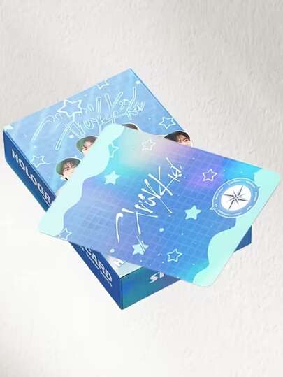 1 Box 124pcs S-K Group Album "KARMA" Collectible Stickers And Double-Sided Photo Cards, Greeting Cards (64 Stickers, 60 Photo Cards), Suitable For Decorating Notebooks/Albums, Perfect Gift