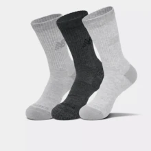 New Balance Active Lifestyle Striped Crew Socks (3-Pack) LAS35203-110 - Gray-black-gray - View 1
