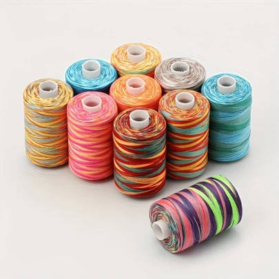 Sewing Thread,Polyester Thread,Sewing Machine Thread,Hand Sewing Thread,300 Yards Thread,10 Colors Thread,All Purpose Thread,DIY Craft Thread,Stitching Thread,Sewing Kit,Sewing Supplies,High Tensile Thread,Sewing Spools