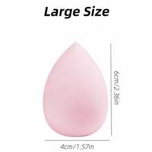 Baby Pink Water-Drop Shaped Beveled Makeup Puff With Pointed Part, Bevel Part And Bottom Ground - Baby Pink - View 10