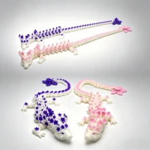 3D打印可动樱花龙玩偶，儿童益智减压毛绒玩具，逼真动物模型装饰礼品 - 櫻花龍 - 查看 6