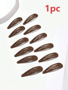 1/5/10 chiếc kẹp tóc BB hình giọt nước, thích hợp để tạo kiểu tóc, sử dụng hàng ngày hoặc tạo kiểu tóc dự tiệc/sự kiện. - Nâu sẫm - Xem 6