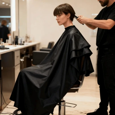 Bộ áo choàng làm tóc, thích hợp cho việc tạo kiểu, cắt và nhuộm tóc - Áo choàng nylon, phù hợp cho các nhà tạo mẫu tóc và chuyên viên làm đẹp chuyên nghiệp, thiết kế dành cho salon tóc chuyên nghiệp, chất liệu cao cấp, là sự lựa chọn hàng đầu của các chuyên gia làm đẹp.