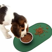 1个宠物猫狗硅胶喂食垫，防滑、防溅、易清洁，家用宠物碗垫配件 - 彩色 - 查看 2